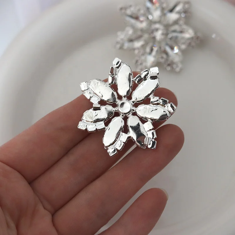 Cheap Cheap customized silver bling rhinestone slide flower hair clips gold diamond colorful  girls hair clip barrettes