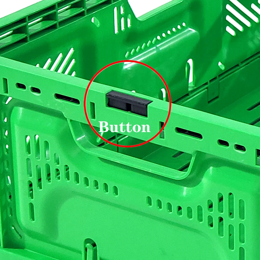 Agriculture vegetable storage folding plastic mesh tomato box foldable feature plastic crate