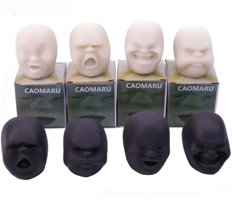 Jincan  hot selling Human Face Stress Ball, Stress Relief Squeeze Sensory Toy for Kids Adults the popular toy