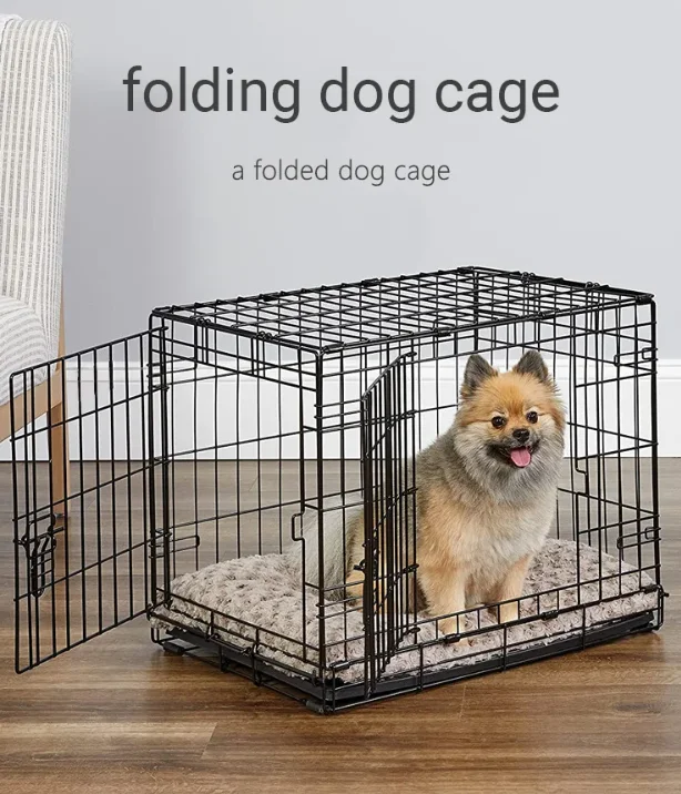 Folding Dog Cage Small Dog Pet Cage Bottomless Dog Cage