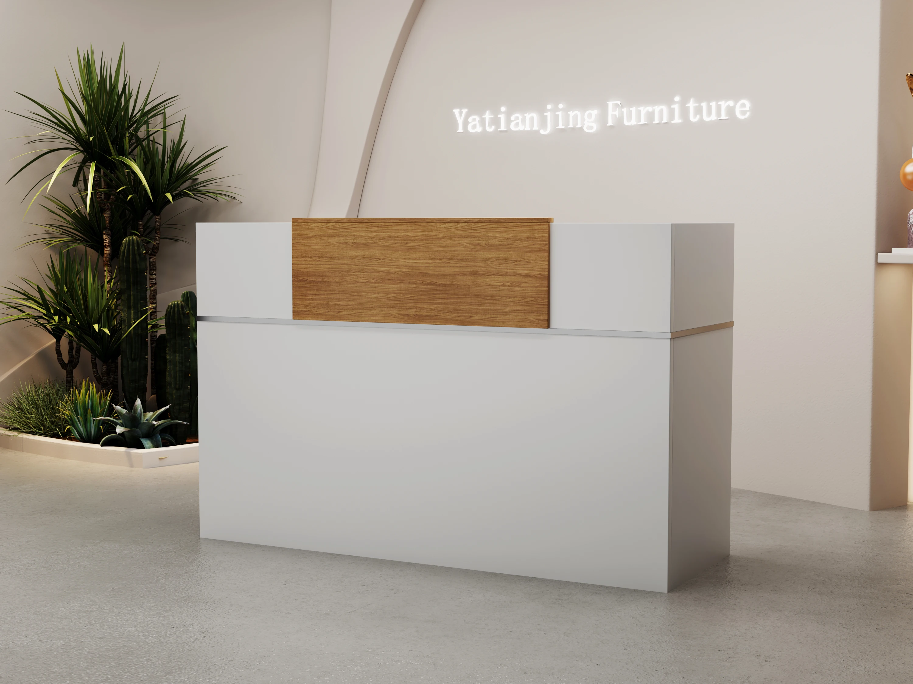 Simpel Modern Design Front Counter Table Reception Desk for Office