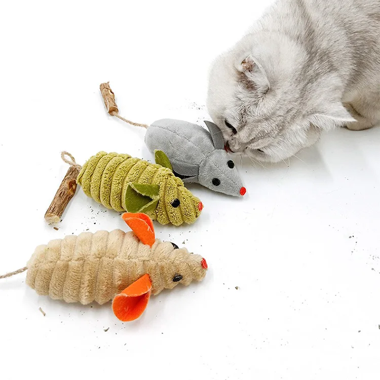 Плюшевая игрушка кошачья мышь