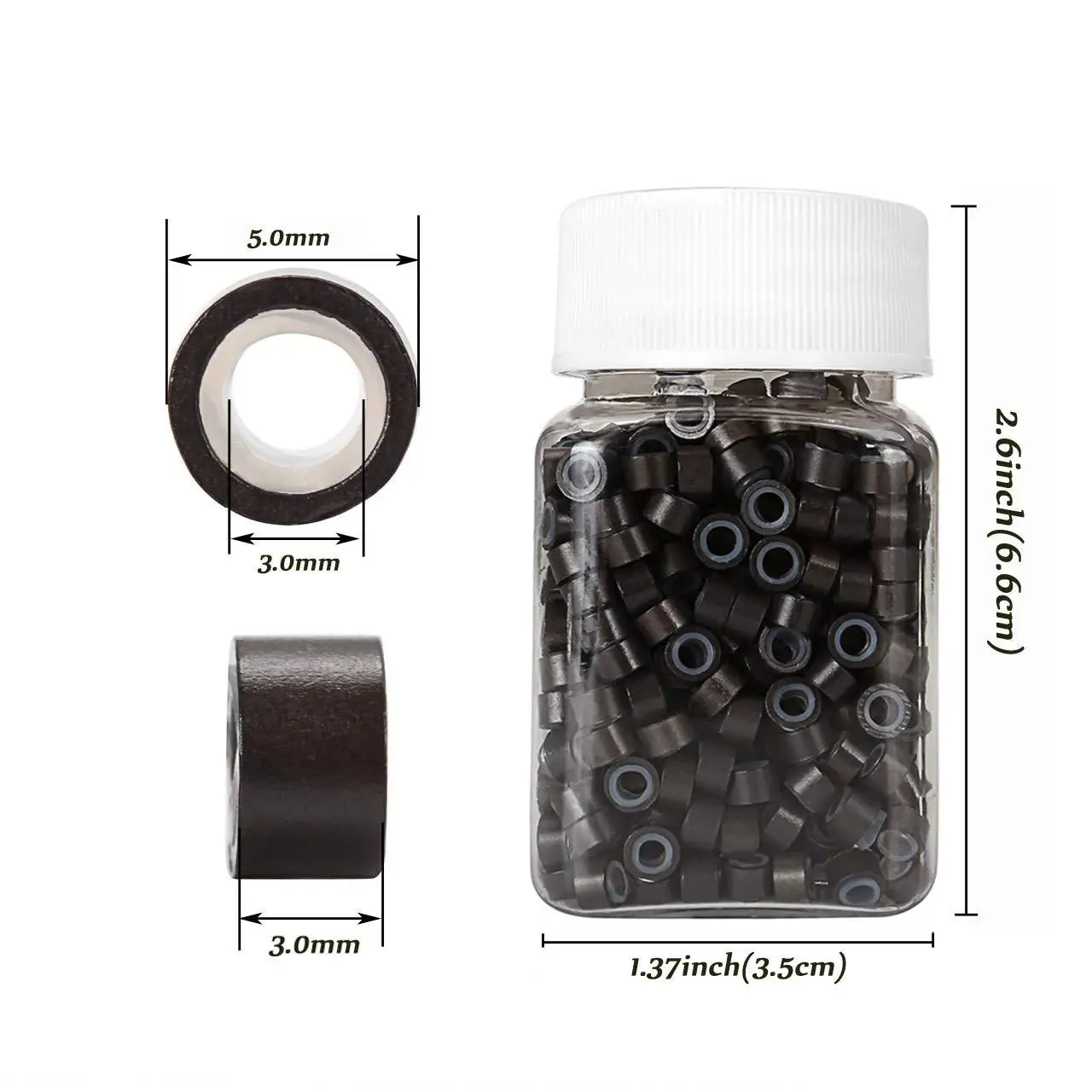 Оптовая продажа нано-кольцо micro nano bead с силиконовой линией для наращивания волос