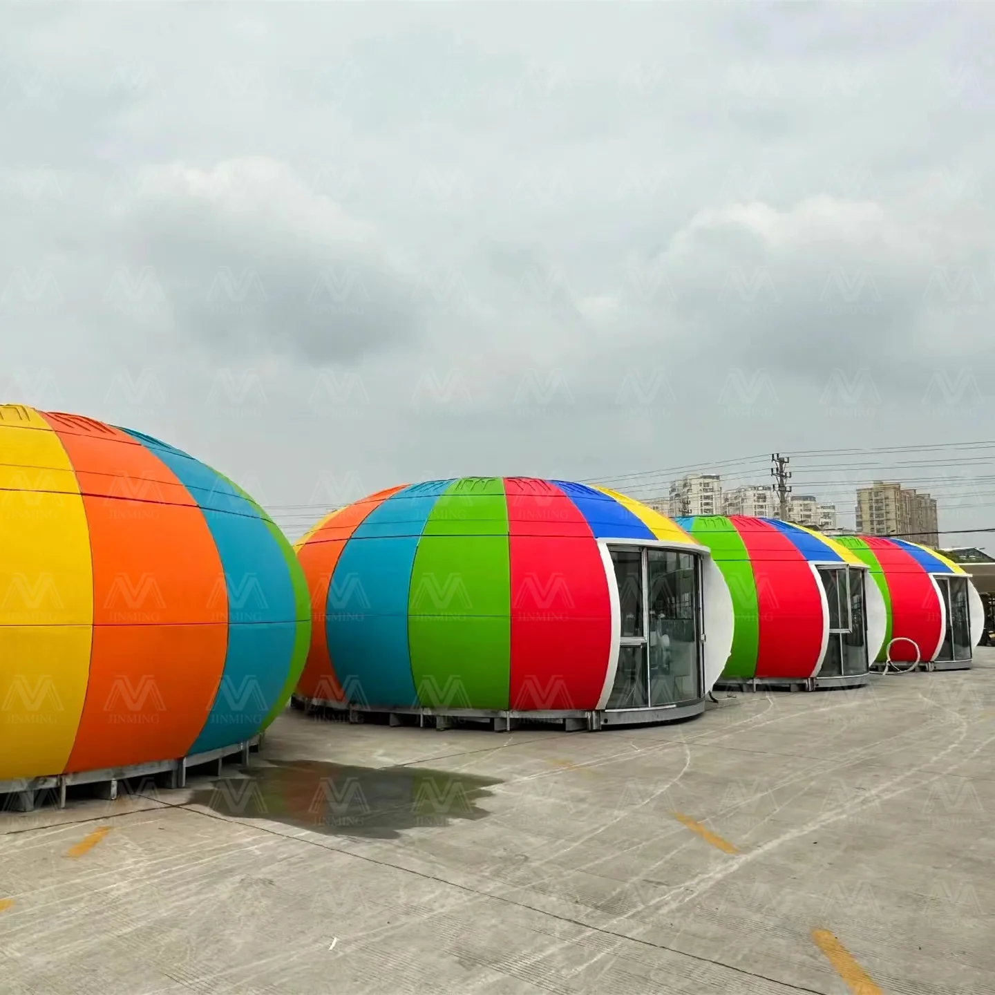 Новый тип защищенный от ураганов сборные купольные дома отель Пляжная вилла