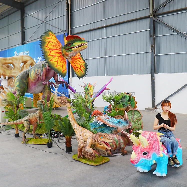 Manufacturer Sell Garden Animated Giant Big Life Size My Theme Jurassic Dinosaur Park World Animatronic Dinosaur Statue for Sale