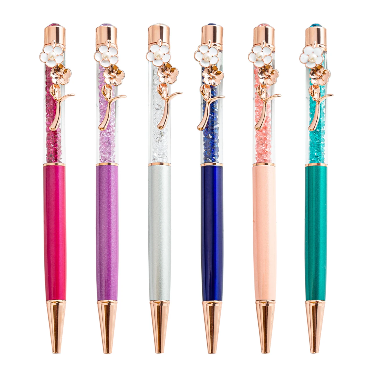 High Quality Metal Gift Pen Multi-color Crystal Pen Fashion Clip Ballpoint Pen