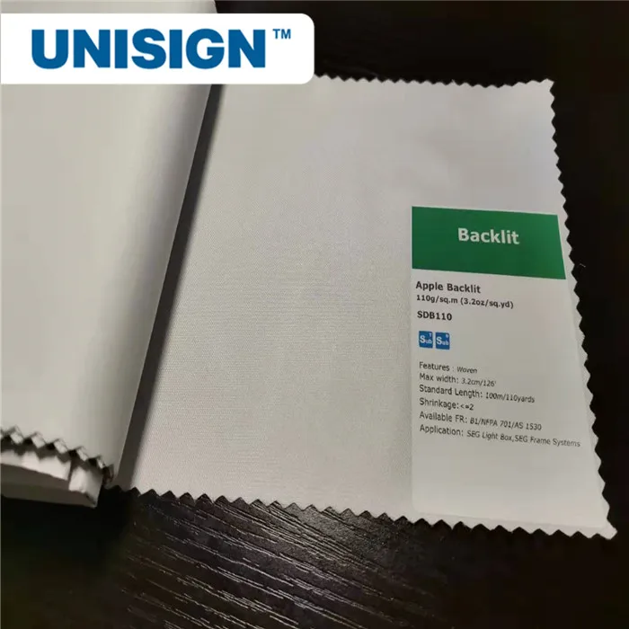 Popular double layer advertising light box textile super soft and no light leakage for transfer sublimation