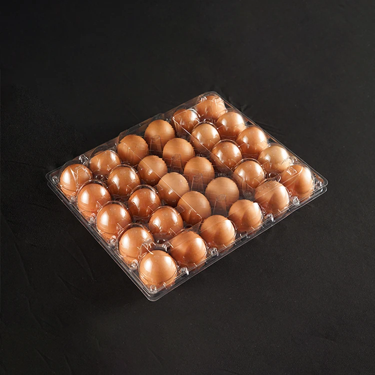 Wholesale Cheap 30 Holes Custom PET Disposable Egg Package Container Plastic Clear Egg Tray