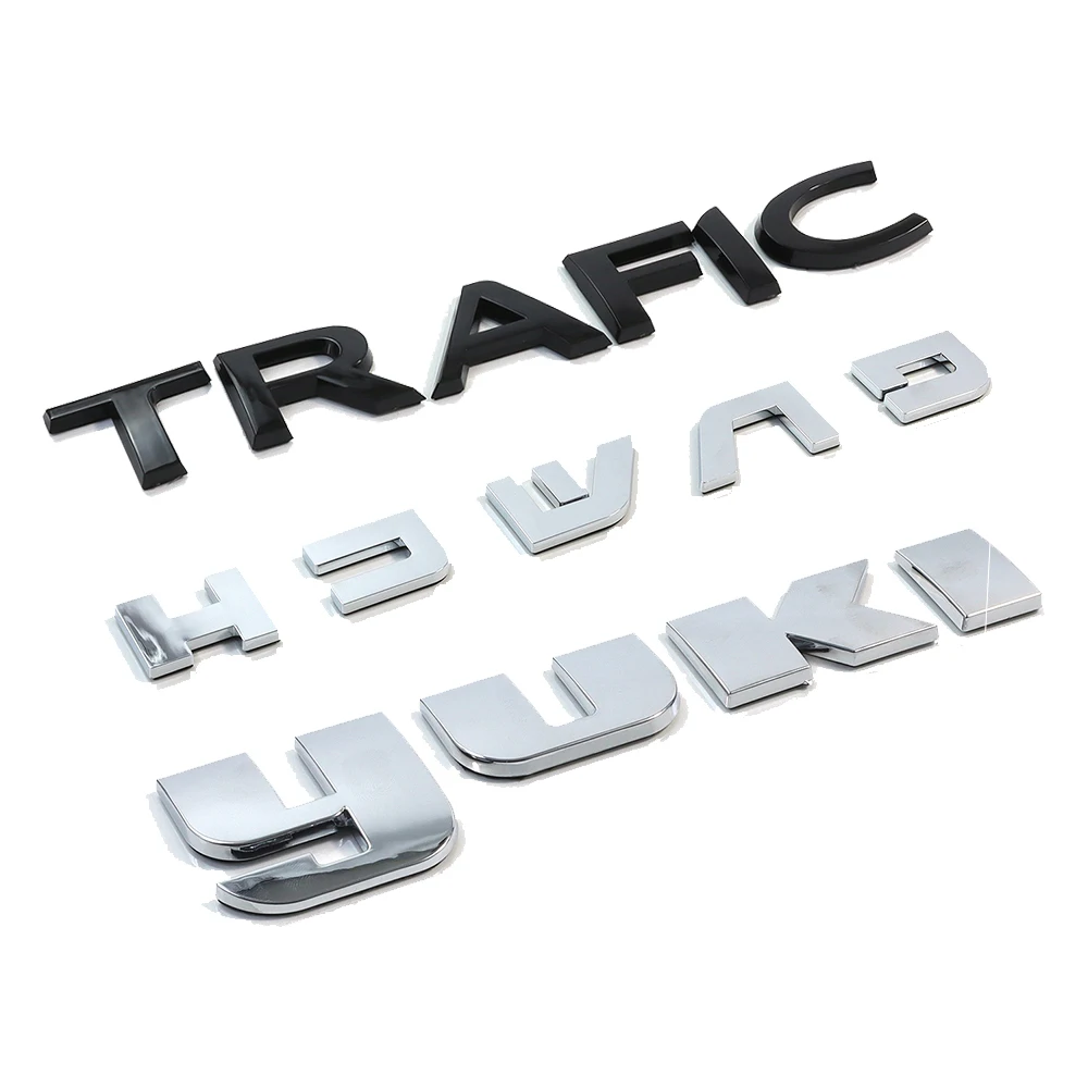 Customized New 3d Chrome Letters Abs Hood Trunk Car Logo Silver Black Design Logo Waterproof Outdoor adhesive 3D car sticker