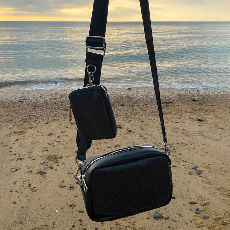 New 2024 UHP Pu Leathers Hot Sale Women Crossbody Bag Girls Summer Camera/video Shoulder Sling Bags With Key Pouch On Straps
