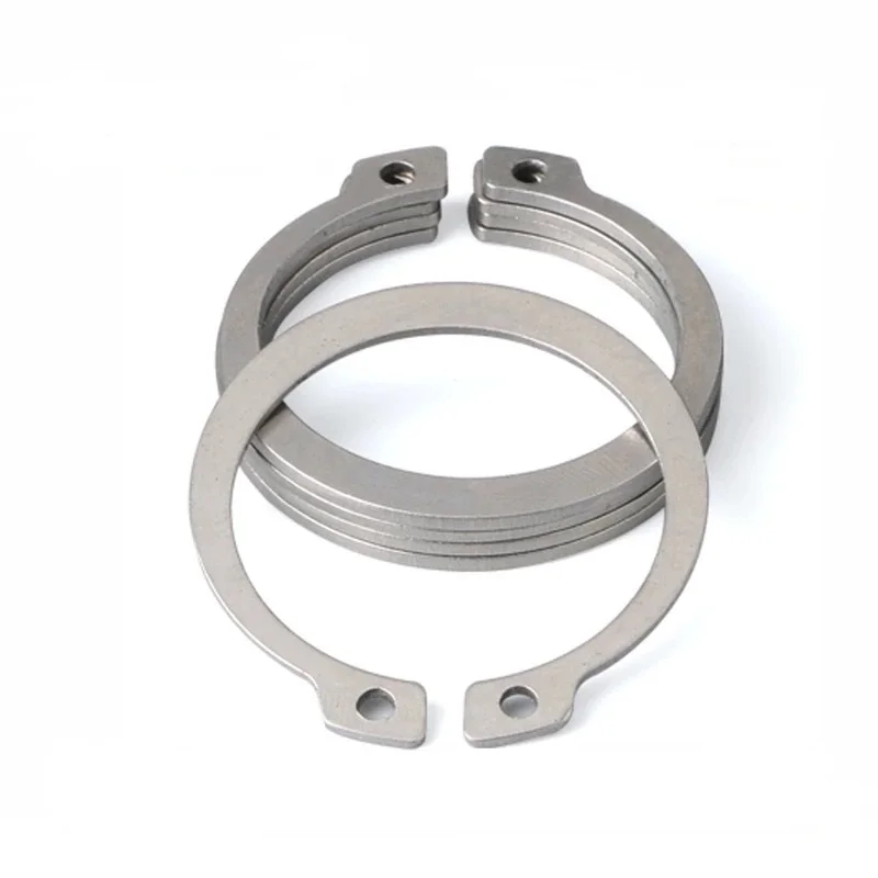 Din471 Din472 65Mn Flat Washer Circlip Oxidation Blackening with External & Internal Tooth SS304 on stock