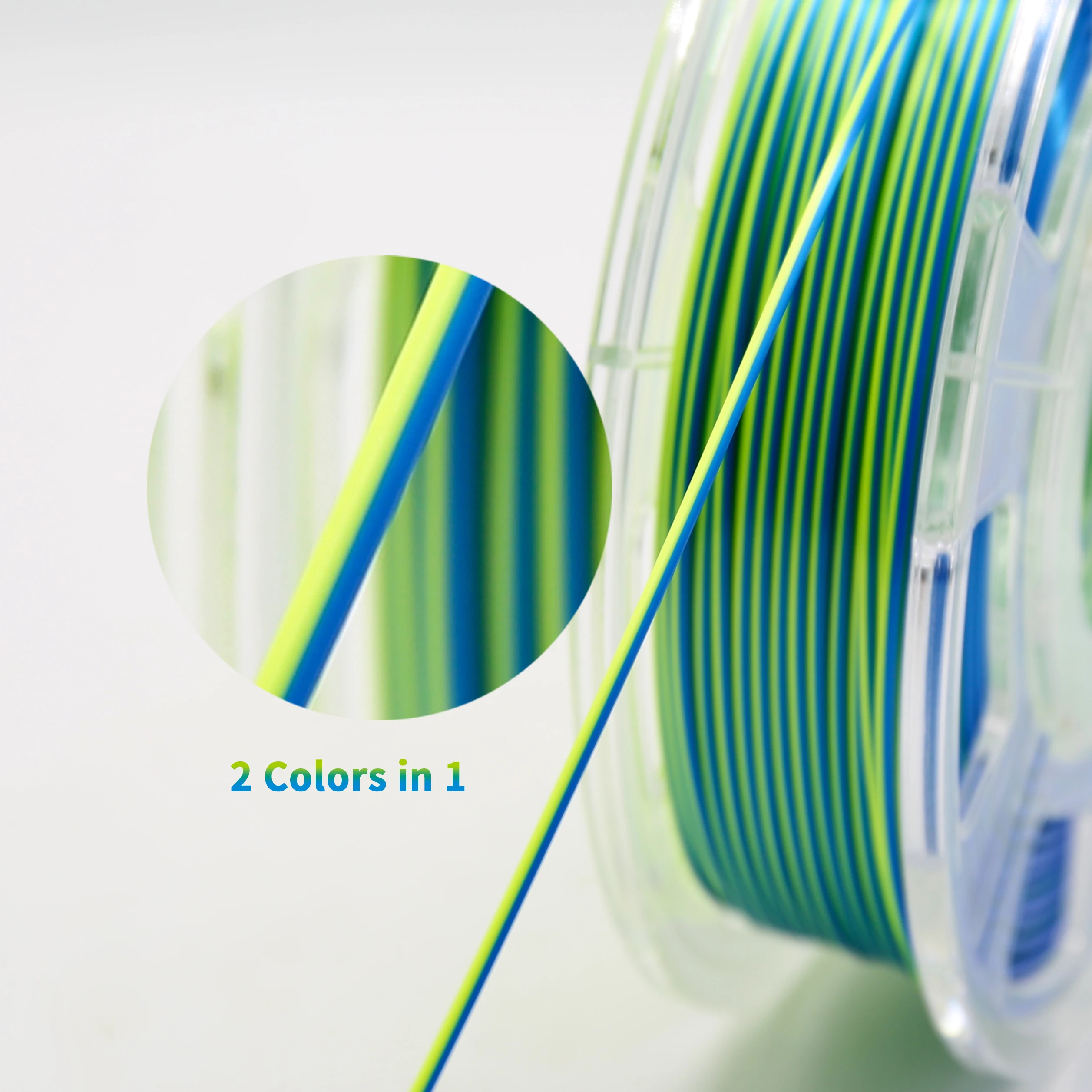 veeology 2 Colors in 1 3D Plastic Rods  Dual Color filament  magic color PLA 3d printer filament