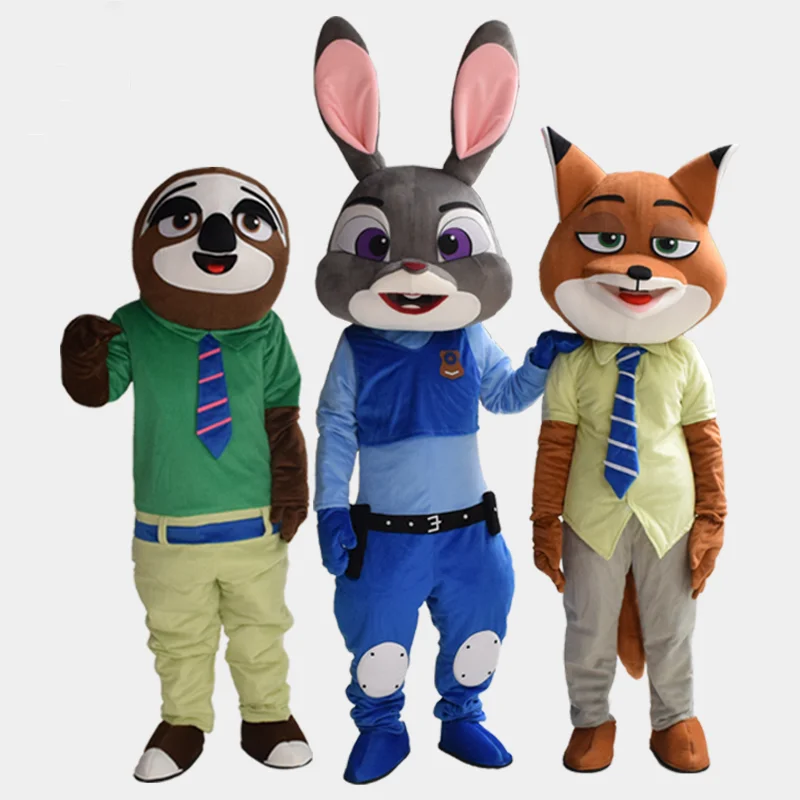 2020 оптовая продажа, рекламная милая плюшевая игрушка-талисман в виде животного, костюм зоотопии, персонализированный талисман Джуди Ника для рекламы