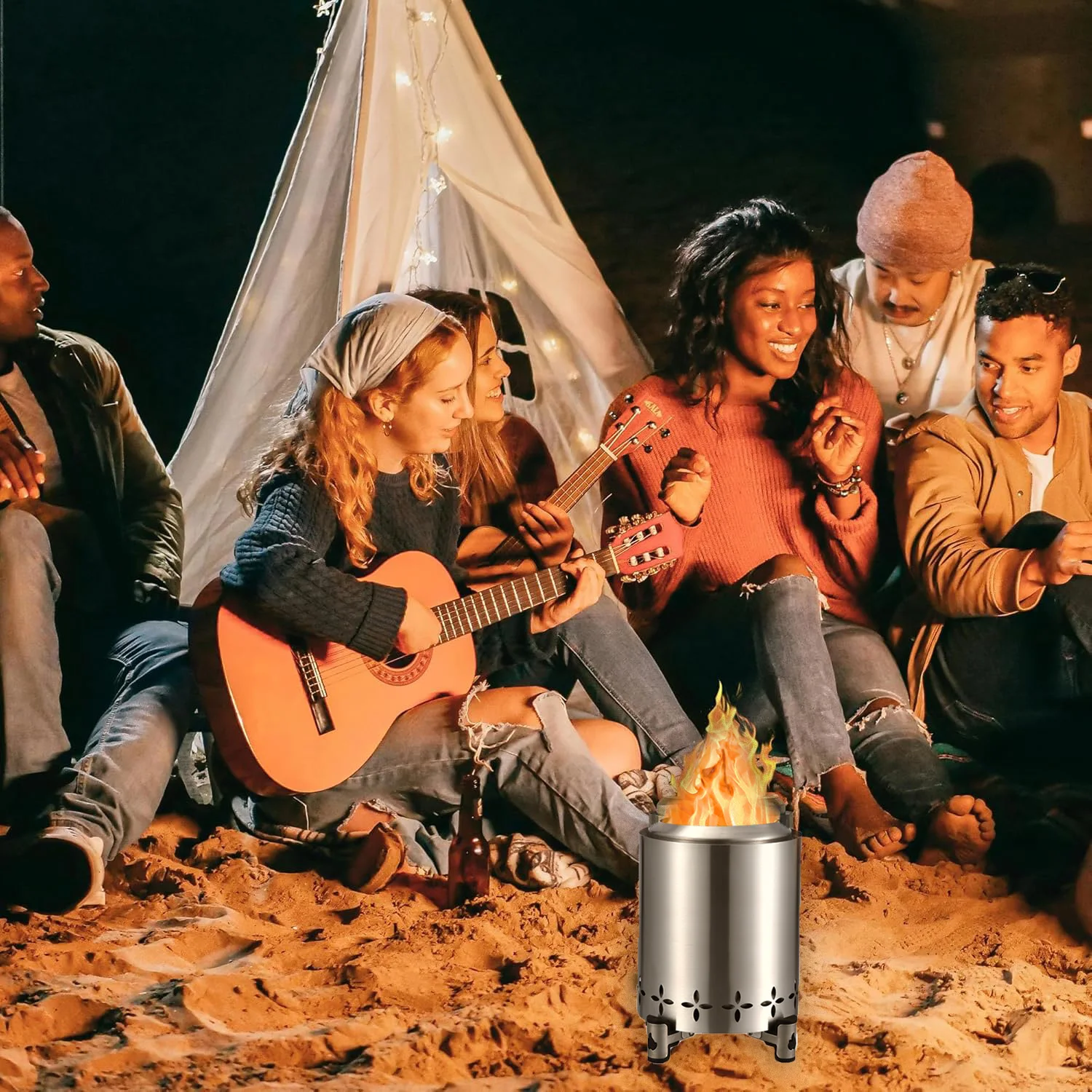 ODM/OEM smokeless fire pit table top fire pit stainless steel outdoor camping stove bonfire stove camping fire pit barbecue stov
