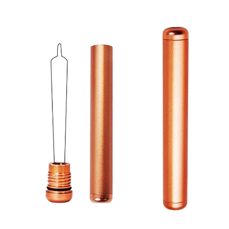 custom in stock Aluminum smell proof air tight packaging fits king size cones Aluminum Cigarette holder metal 110mm  tube
