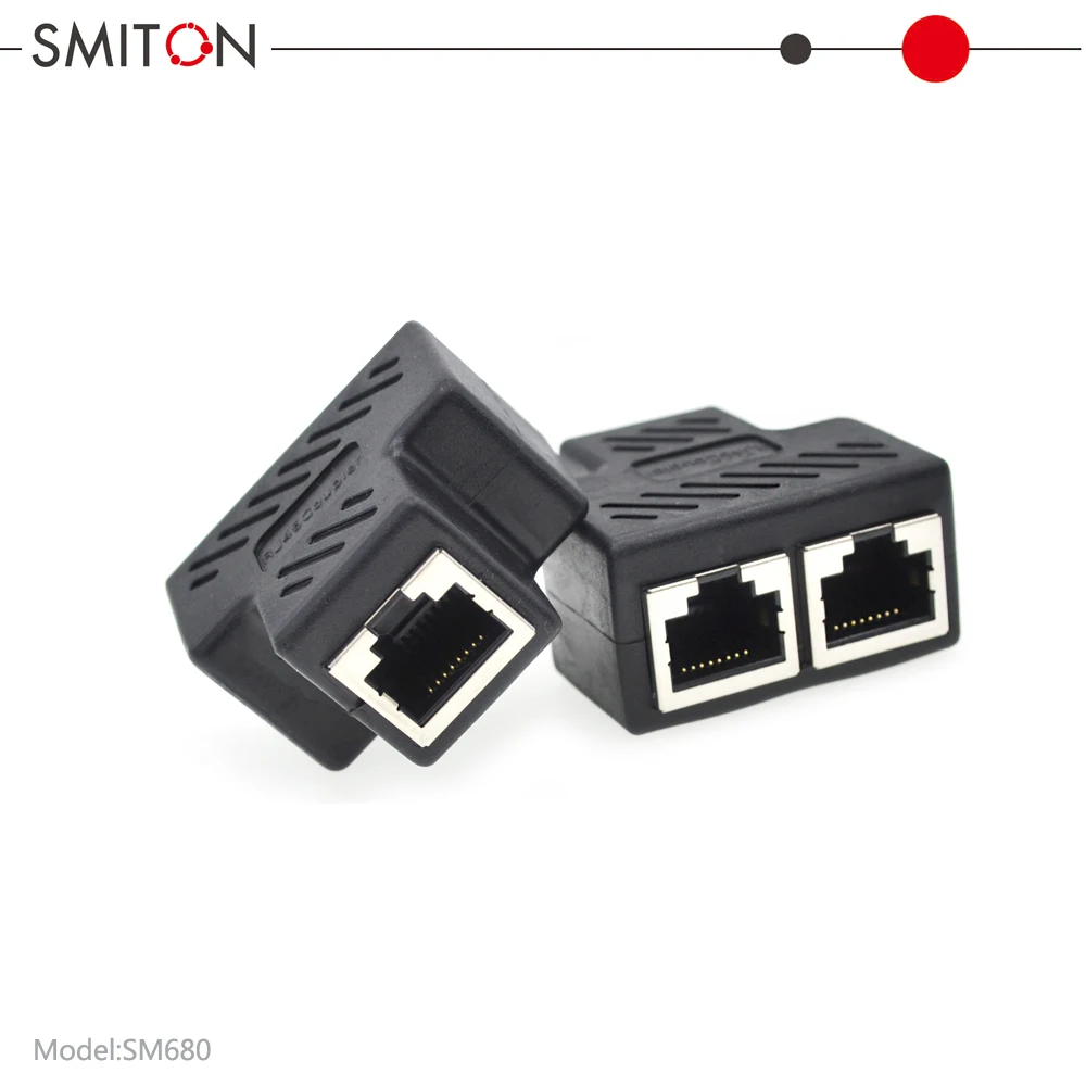 Сеть 1 гнездо 2 RJ45 разветвитель 8 PIN LAN порт разъем удлинитель сплиттер сетевой