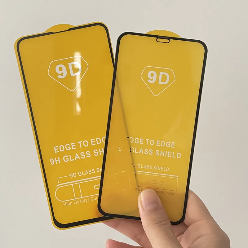 9D 11D 21D Full Cover Premium Tempered Glass Protective Film Shield 9H for iPhone 6 7 8 11 12 13 Screen Protector