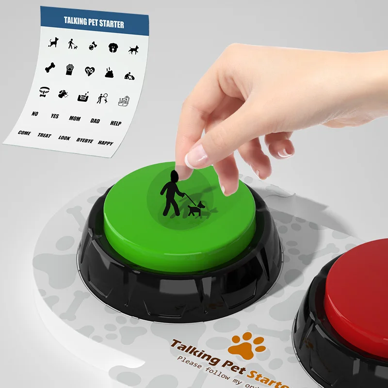 Drop Shipping Pet Interactive Toys Talking Button Set Buzzers Language Communicate Pet Training