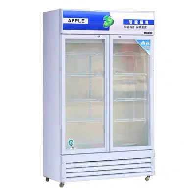 
Factory price Manufacturer Supplier coll drink fridge display Double doors open beverage cooler display case for hot sale 