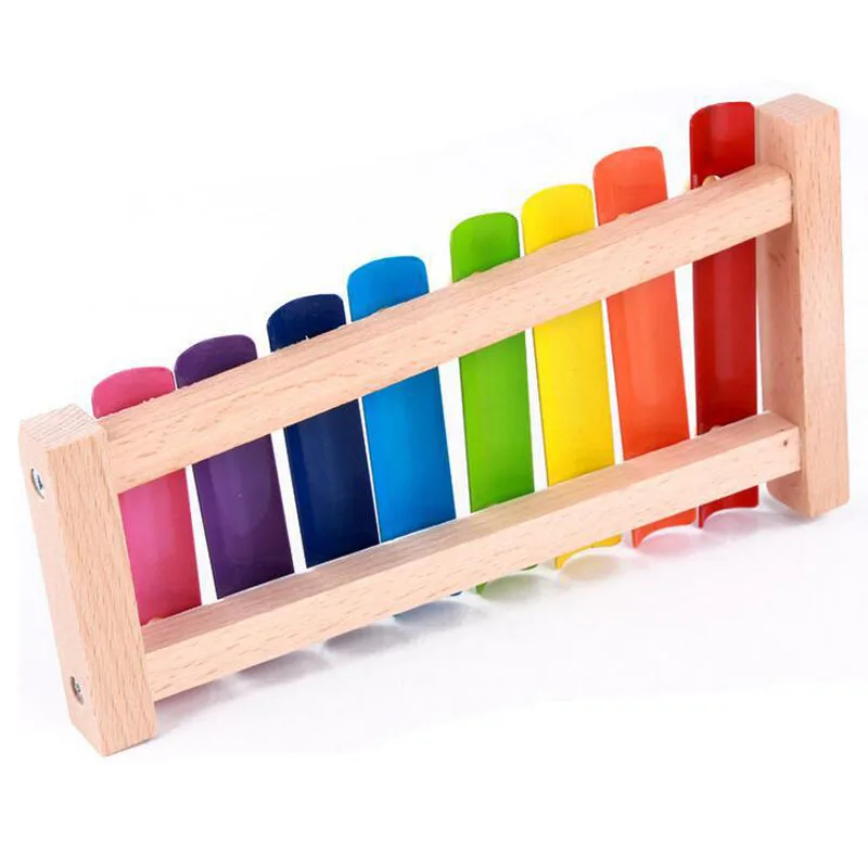 8-Note Music Instrument Toy Wooden Frame Style Xylophone Piano Colorful Children Kids Musical Funny Toys Baby Educational Gifts