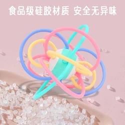Hot Sell Baby Rattle Sensory Teether Ball  Teether Toys Activity Rattles Ball Grab Chew Shake Teething Manhattan Ball For Kids