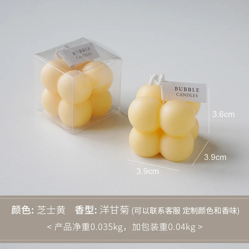 Custom Home Fragrance Soy Wax Sweet Scent Candy Mini Small Bubble Cube Candle Creative Scented Candles For Gift