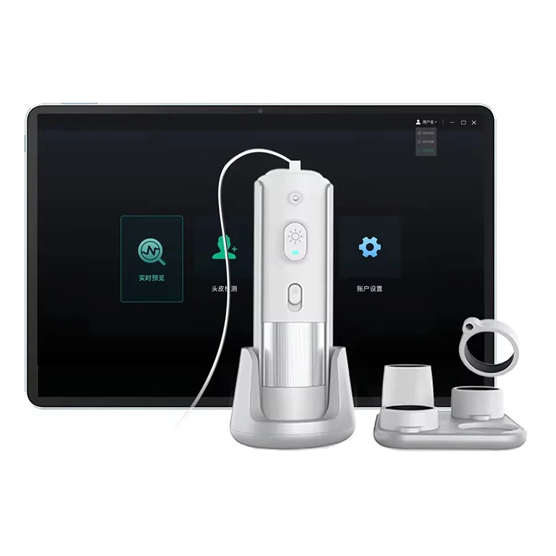 Skin Hair Analyzer Skin Hair Scalp Detector Skin Diagnosis Hair Analyzer with 50X & 200X Lens for Home