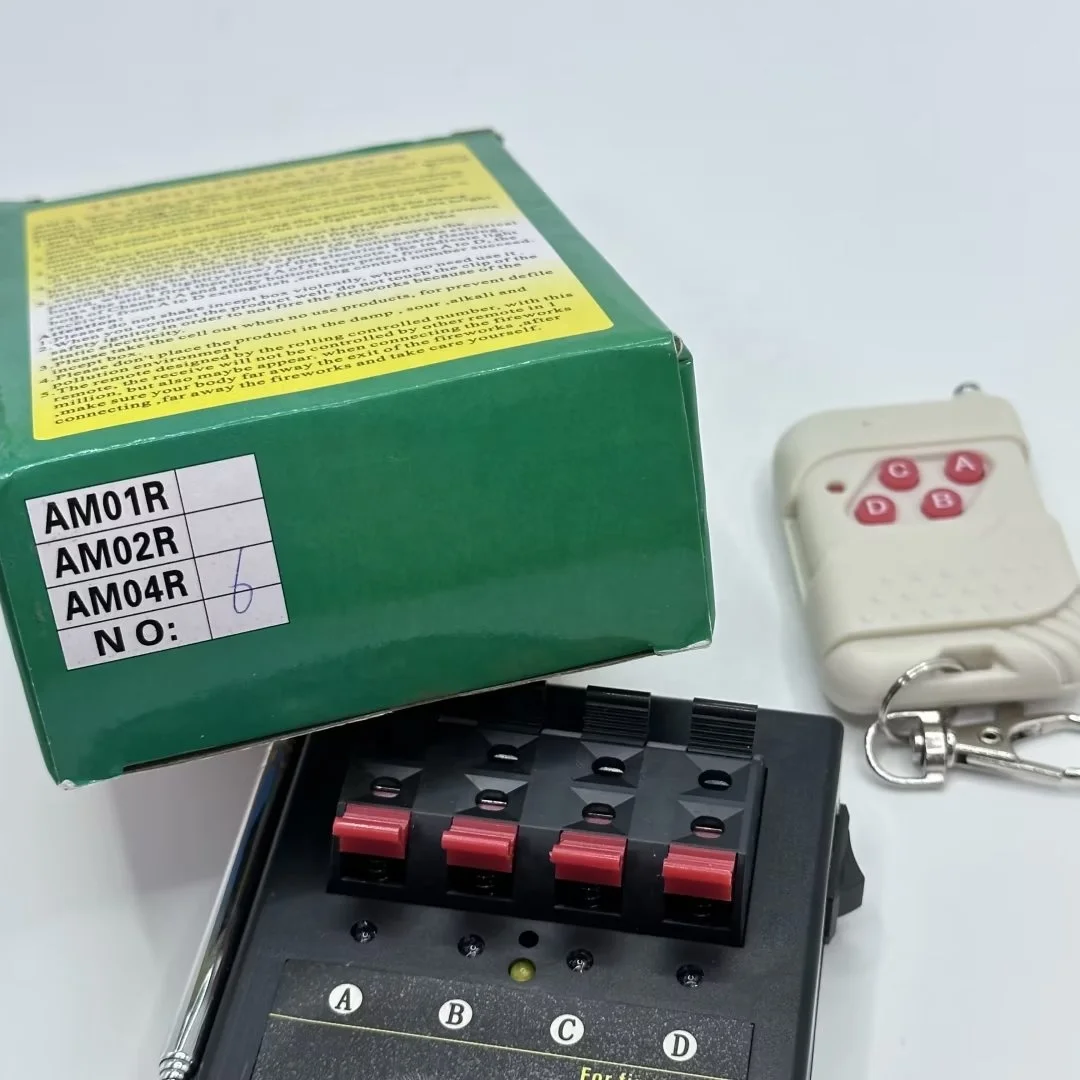Hot Sale Remote Control 4 Cue Fireworks Firing System for Chinese New Year Celebrations Long Distance Remote Control