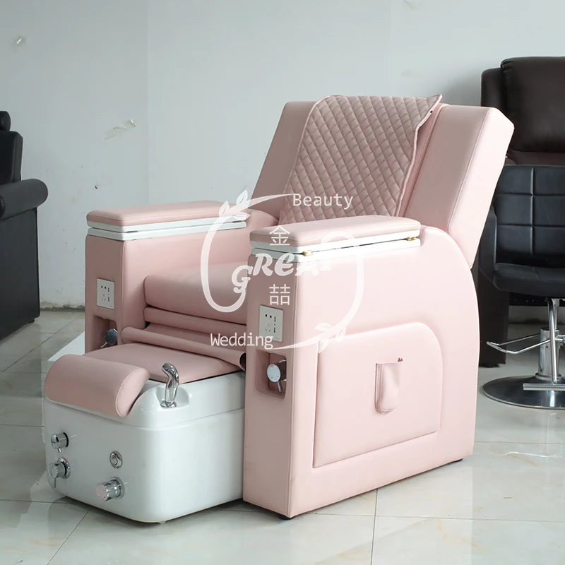Великолепная Фабрика Высококачественная мебель для ногтей детский розовый струйный насос без сантехники электрический массажный стул спа и педикюра