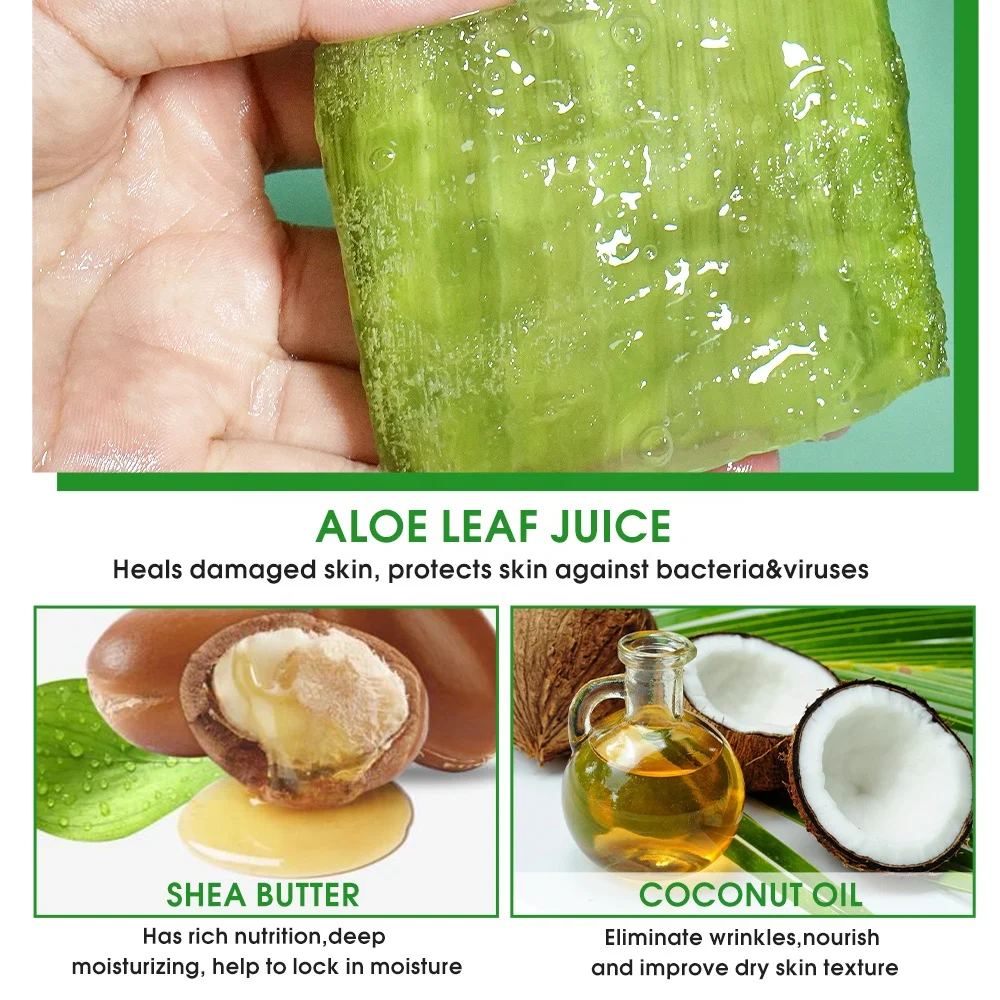 Vegan Organic Anti Aging Aloe Cream After Sun Repair Soothing Moisturizing Whitening Aloe Vera Face Cream