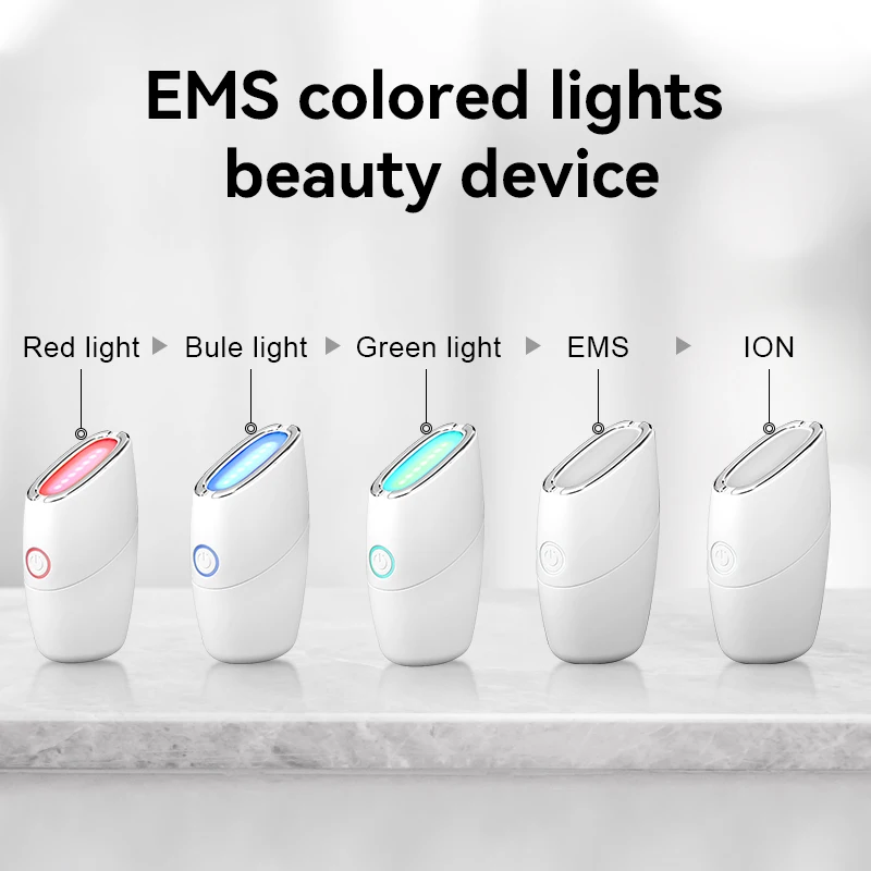 MOONSITI mini home use beauty equipment anti aging LED EMS RF face lifting device personal use