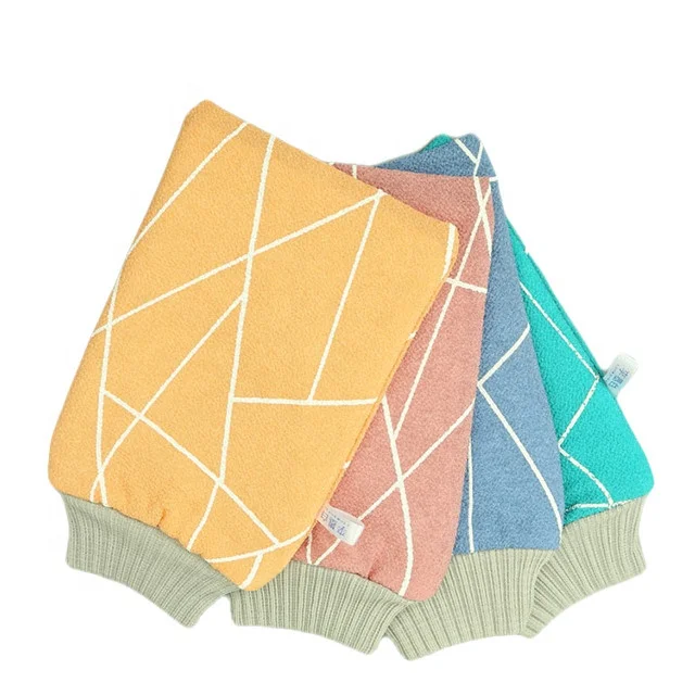 New Product Exfoliating Moroccan Hammam Mitt Kessa Scrub Glove Natural Hemp Exfoliating Bath Mitt Gloves