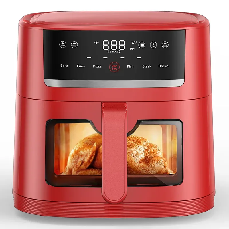 2023 hot sale Tuya wifi smart Air Fryer 4.5L-9L liter electric scale digital visible steam  air fryer with detachable basket