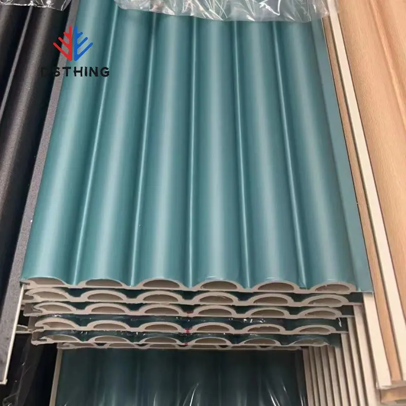 AISEN DECOR Crack Resistance Grille Home Decor Bamboo Fluted Panel Wall Cladding Wood Fiber Pvc Wpc Interior Wall Panel