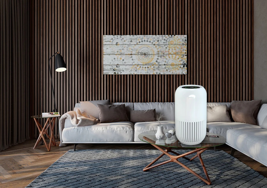 Small Desktop Air Cleaner TVOC Sensor High CADR  HEPA Air Purifier with touch control