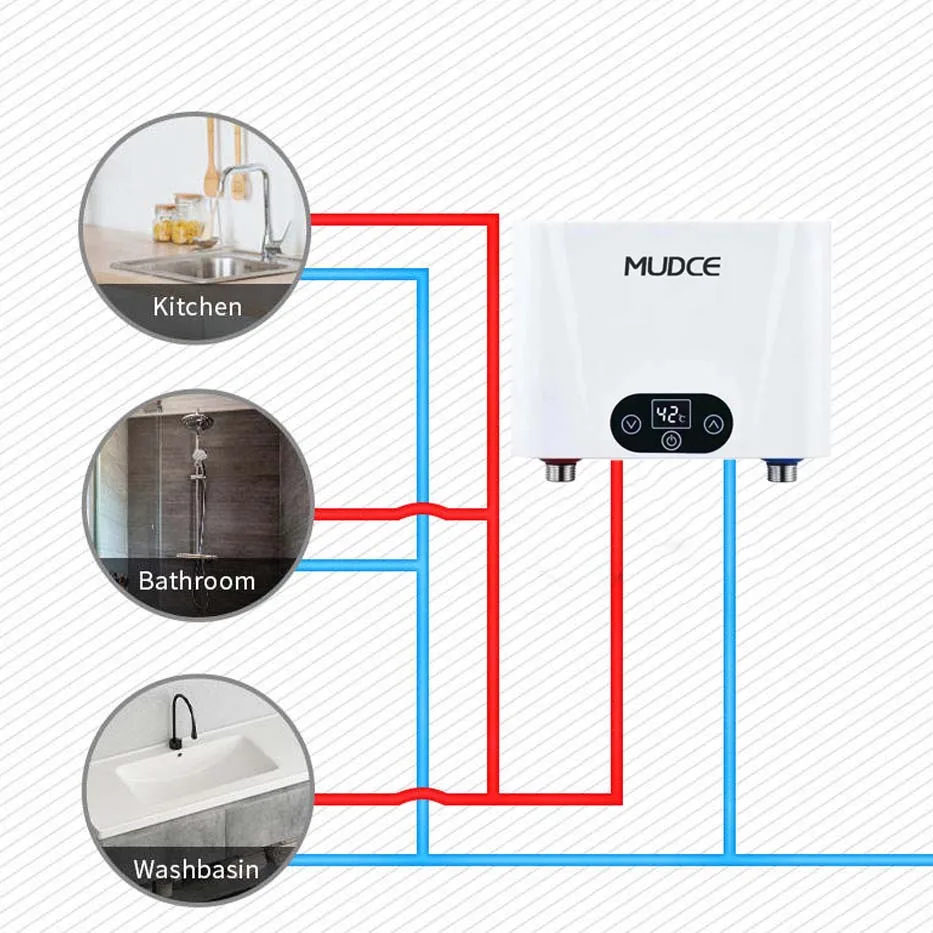 3.5 kw 6kw kitchen electric portable instant hot water heater  electric instant electric water heater under sink water heater