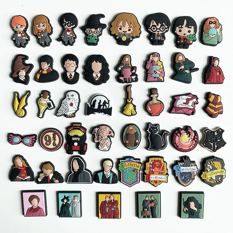Wholesale new creative animation Magic School charm shoes accessories PVC soft shoes decorative party gifts designer charms