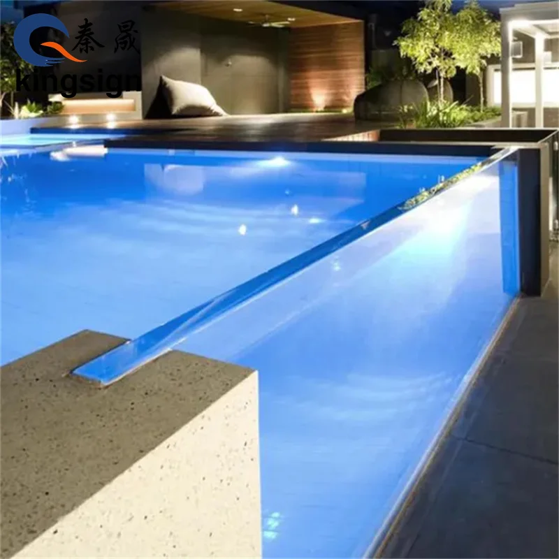 transparent acrylic panels glass for clear swimming pools in plexiglass acryl sheet