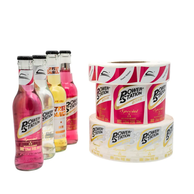 Promotional High quality long duration time custom vinyl gold foil beverage sticker