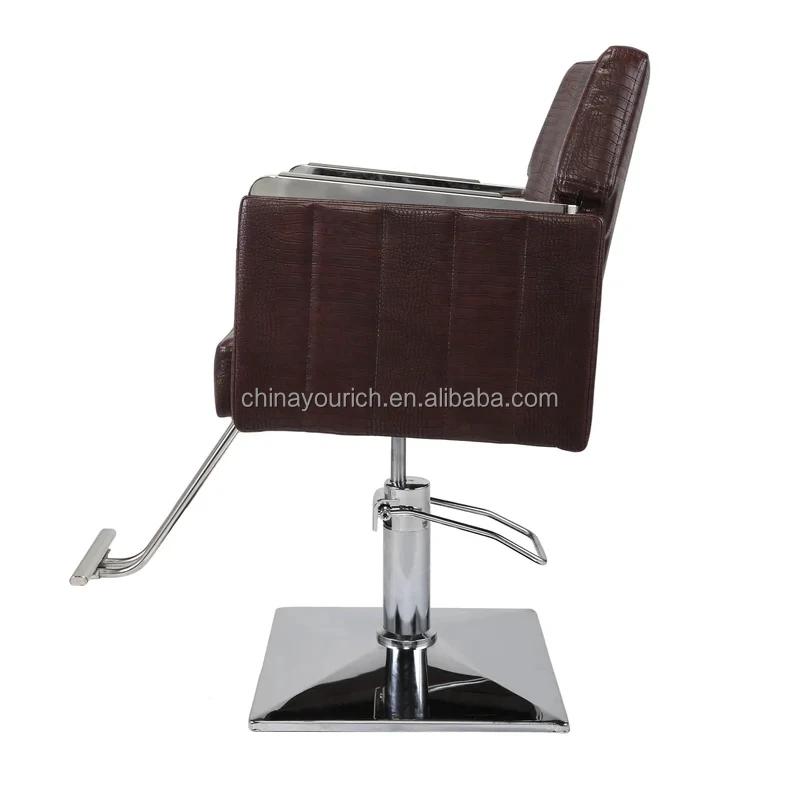 Fashion barbershop salon equipment wooden gold Stainless steel beauty hair salon chair Professional hairdressing barber chairs