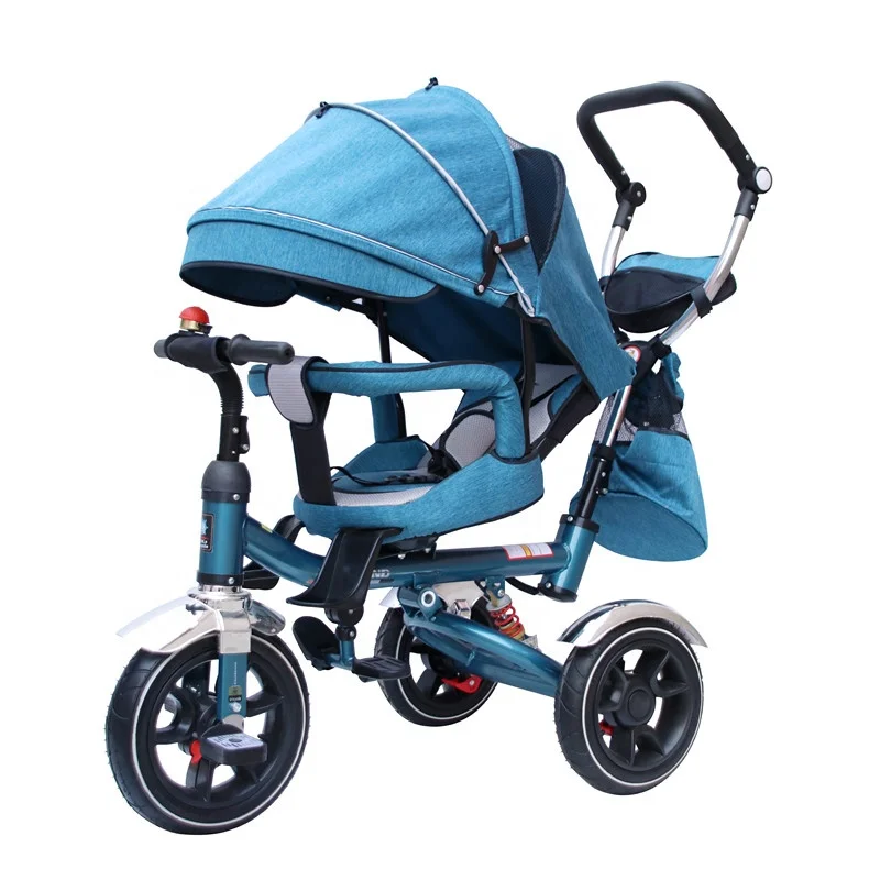 High view baby stroller super lightweight baby stroller that can sit or lie down foam wheel