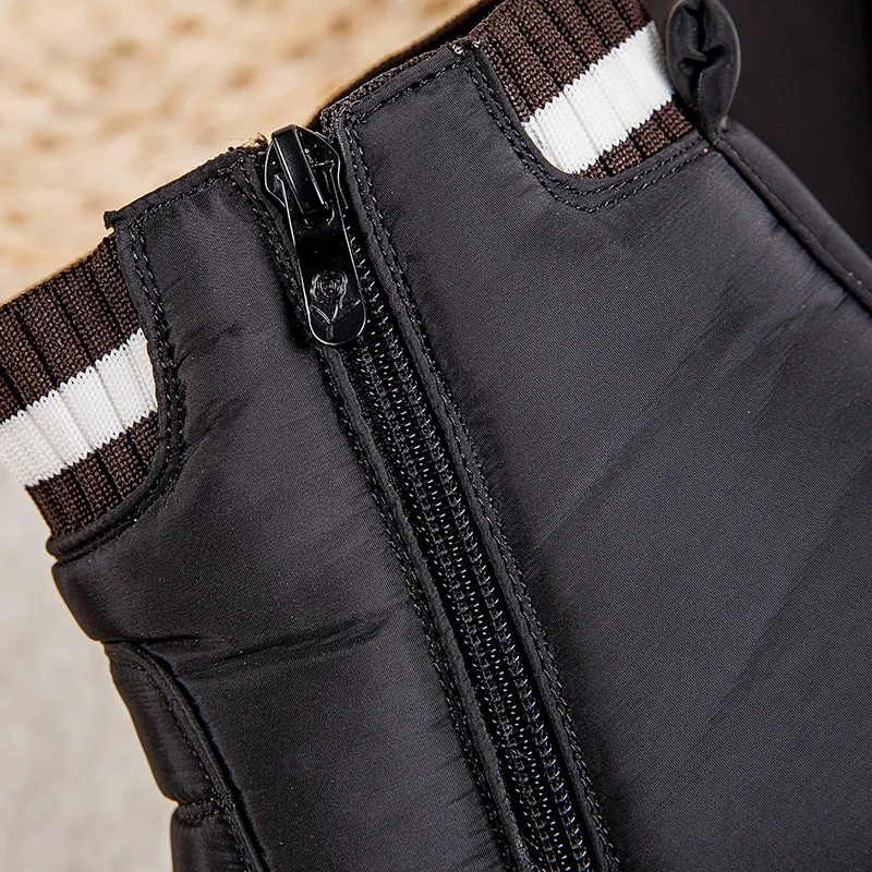 2020 Wholesale  Ladies Slip On Zip Up Red  Shoes Women Winter Boots Moon Girls Non Slip Rubber 42 43 Ankle Warm Footwear