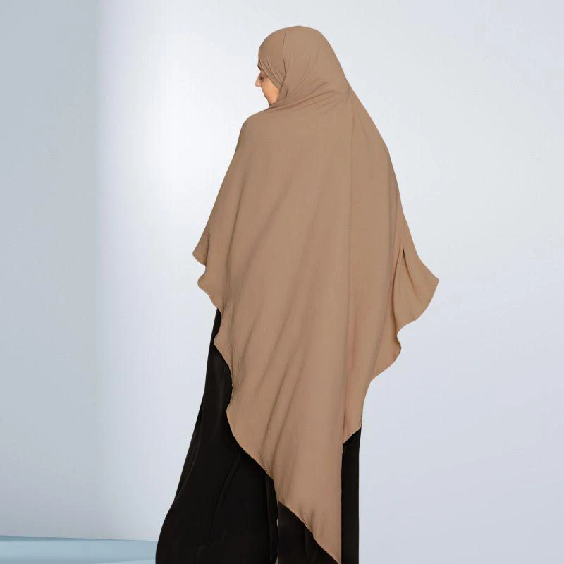 20 years factory wholesale khimar Polyester turban Middle East Turkey  solid color strap Arabic turban instant long hijab