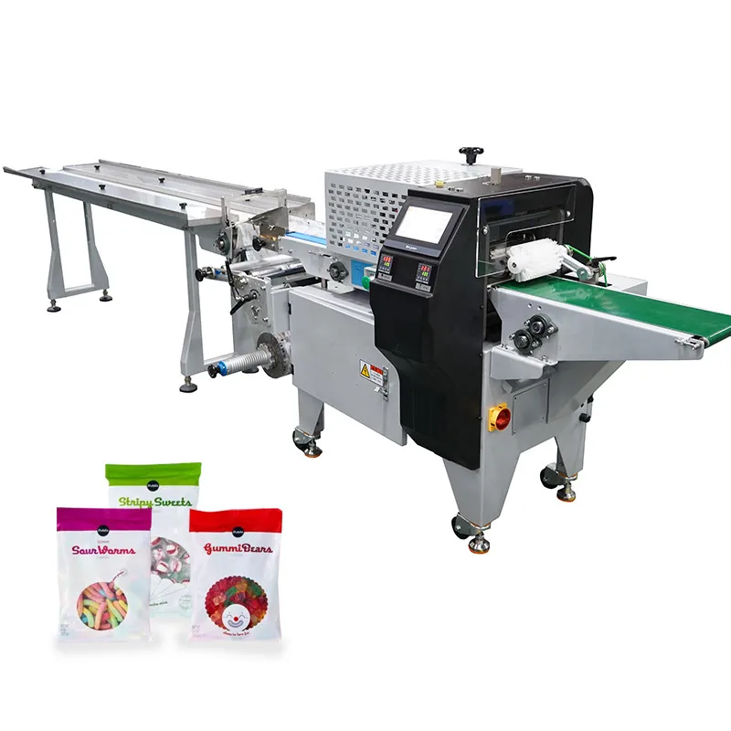 Fully Automatic horizontal wrapping flow pack machine Mutton kebab steak lamb chop lolly popsicle packaging machine