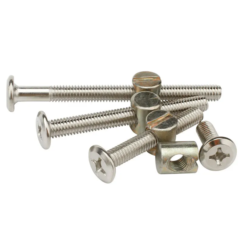 M6 M8 Furniture Set Stainless / Zinc Hammer Nut Flat Hexagon Allen Head Screws Bolts for Baby Bed