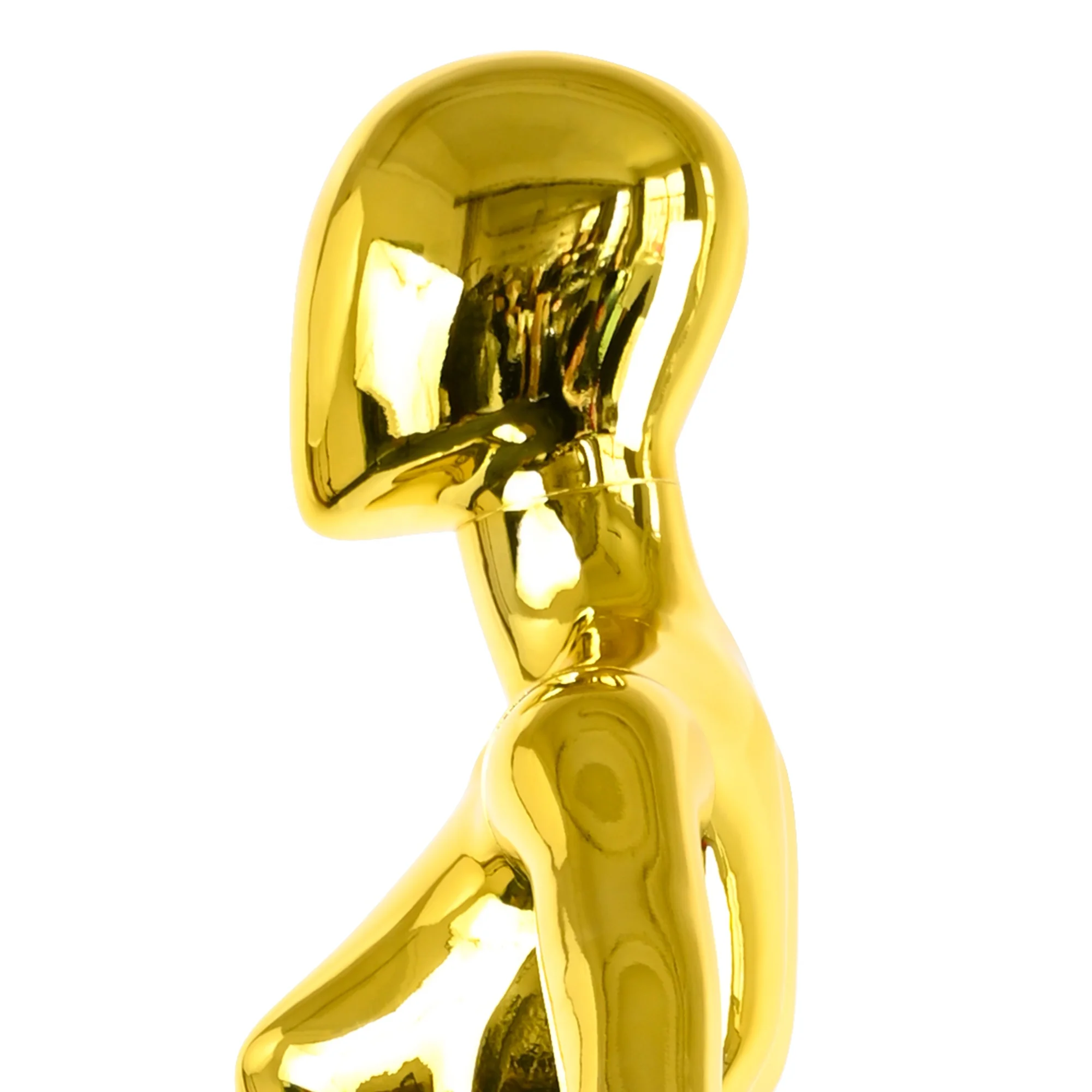 High Quality Chrome Gold Color Mannequin 175 Height Full Body Female Mannequin with Metal Base Fashion Display Mannequin