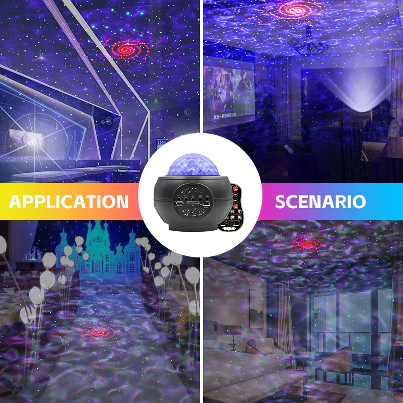 Hot-selling sound active remote control bluetooth speaker timeable stage lights for ktv dj disco