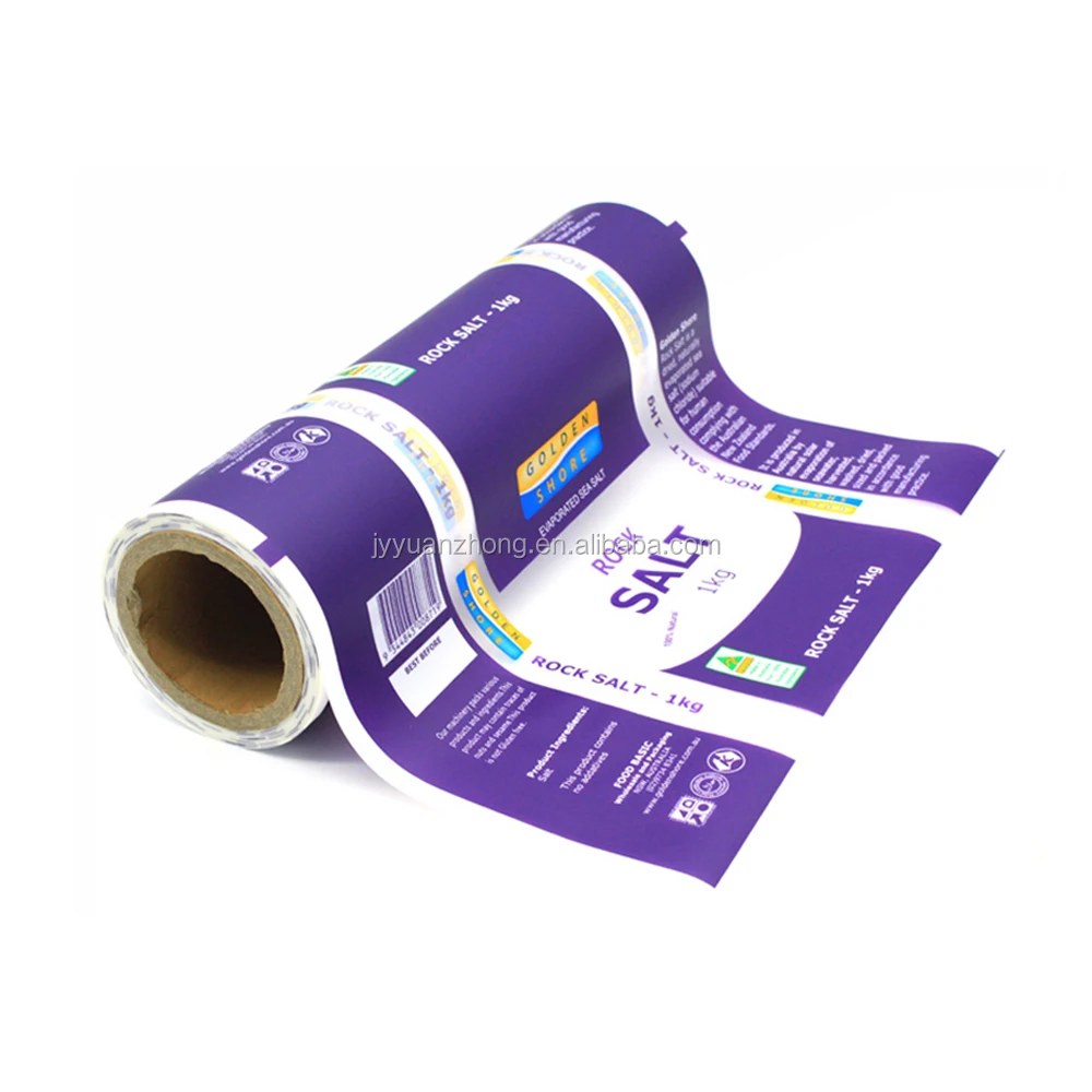 Custom printing packaging plastic roll bopp/pet/ldpe film with window food packaging