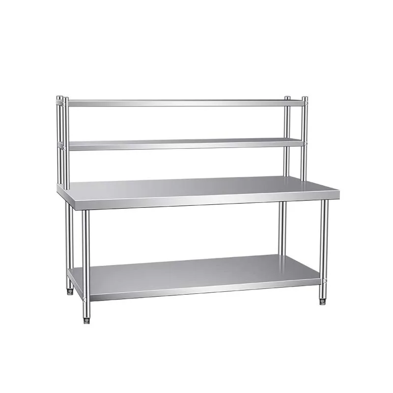 hotel and restaurant stainless steel kitchen work table restaurant stainless table with countertop over shelf