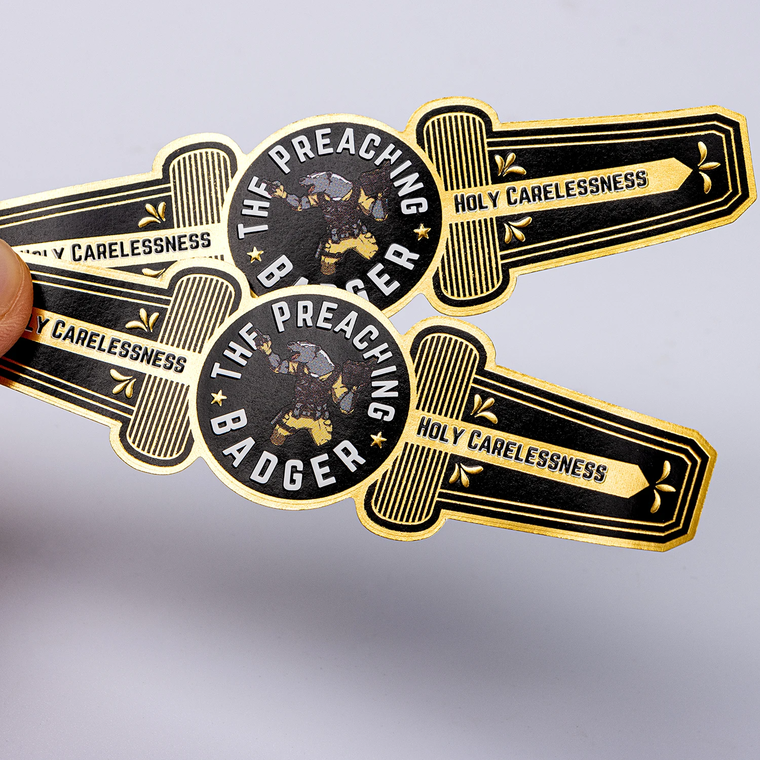 Luxury Cuban Embossed 24K Gold Foil Stamping Cigar Band Label Custom Logo Printing Cigar Bands Ring